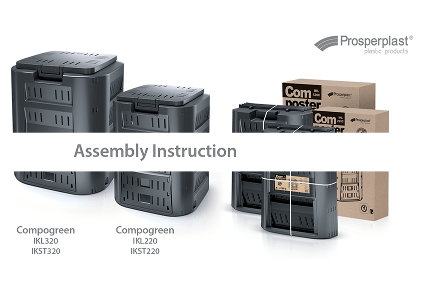Wie montiert man den Komposter Compogreen IKST220, IKST320, IKL220, IKL320?